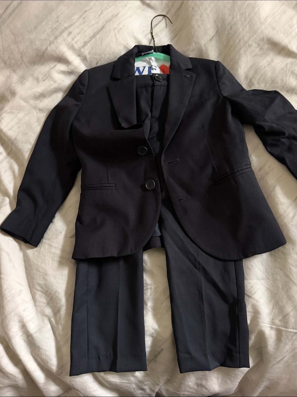 Emporio Armani boys Black Two-Button Suit